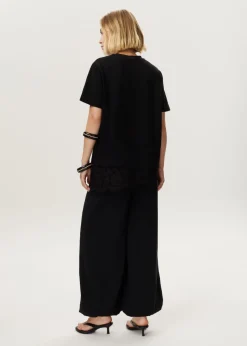 Asymmetrisch kanten T-shirt