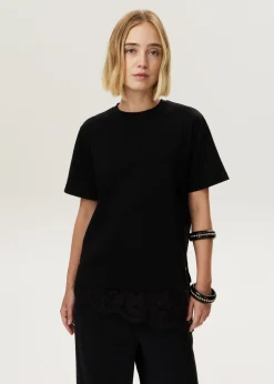 Asymmetrisch kanten T-shirt