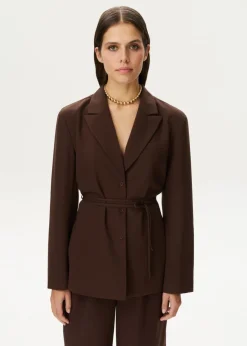 Blouse met blazer look