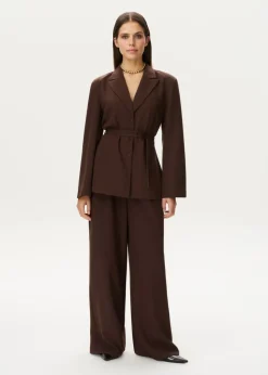 Blouse met blazer look