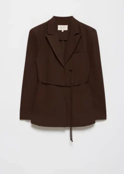 Blouse met blazer look