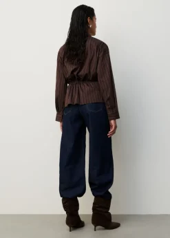 Blouse met gesmokte taille