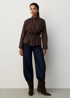 Blouse met gesmokte taille