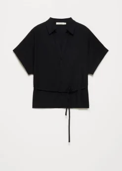 Blouse met strikceintuur