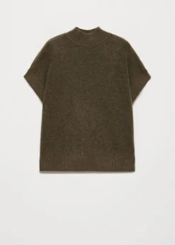 Cap sleeve gebreide trui