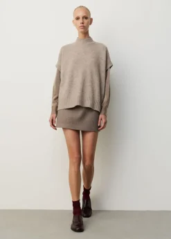 Cap sleeve gebreide trui
