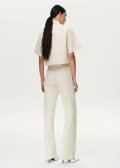 Cropped textuur blouse