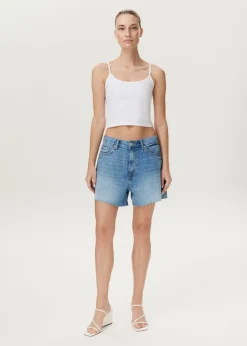 Denim flutter shorts