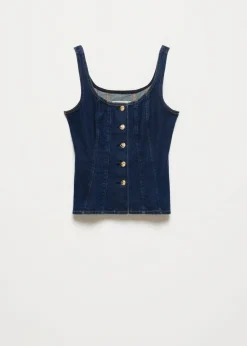 Denim peplum top