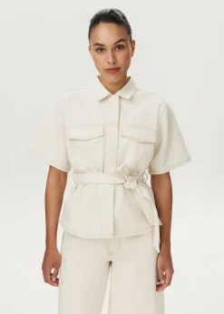 Denim safari blouse