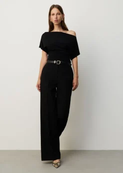 Draped gathering t-shirt