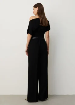 Draped gathering t-shirt