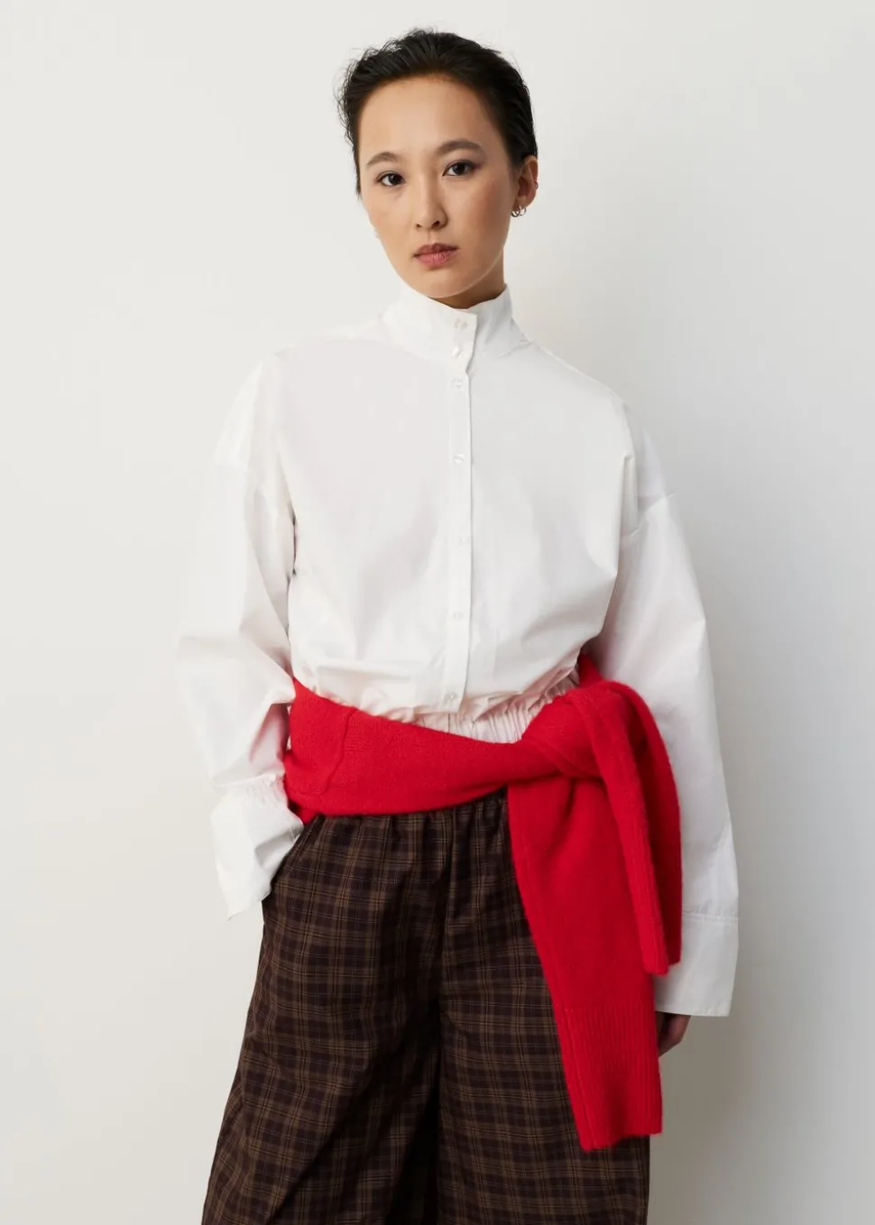 Funnel neck blouse