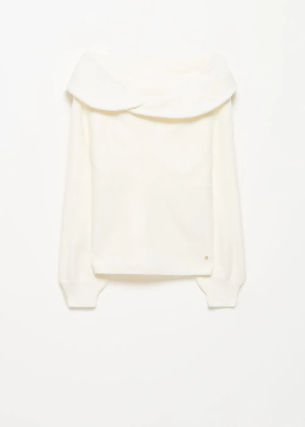 Gebreide off-shoulder trui