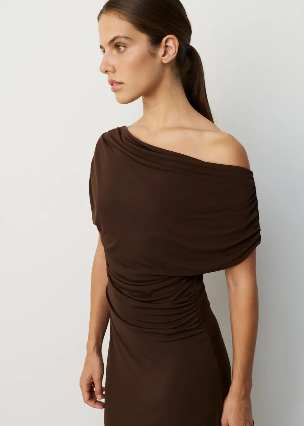 Gedrapeerde maxi jurk