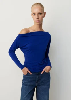 Gedrapeerd offshoulder t-shirt