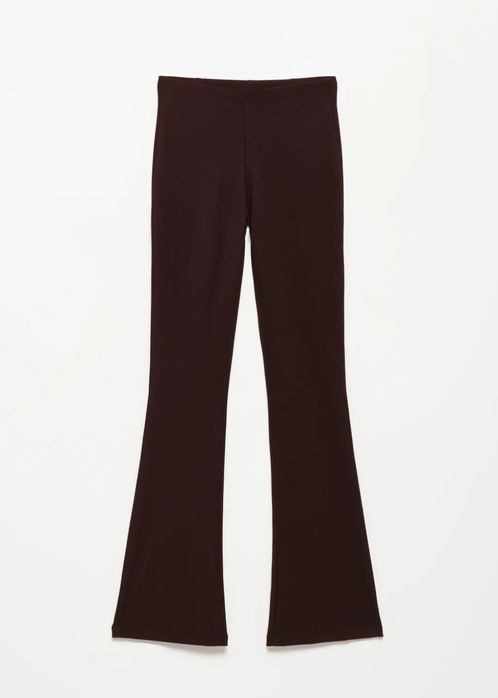Geribde flare legging