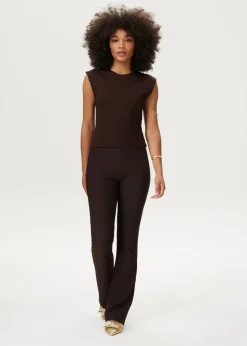 Geribde flare legging