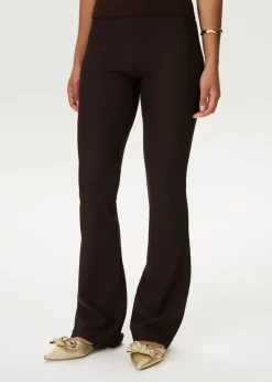 Geribde flare legging