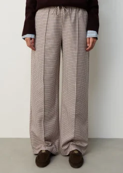 Geruite sporty pantalon