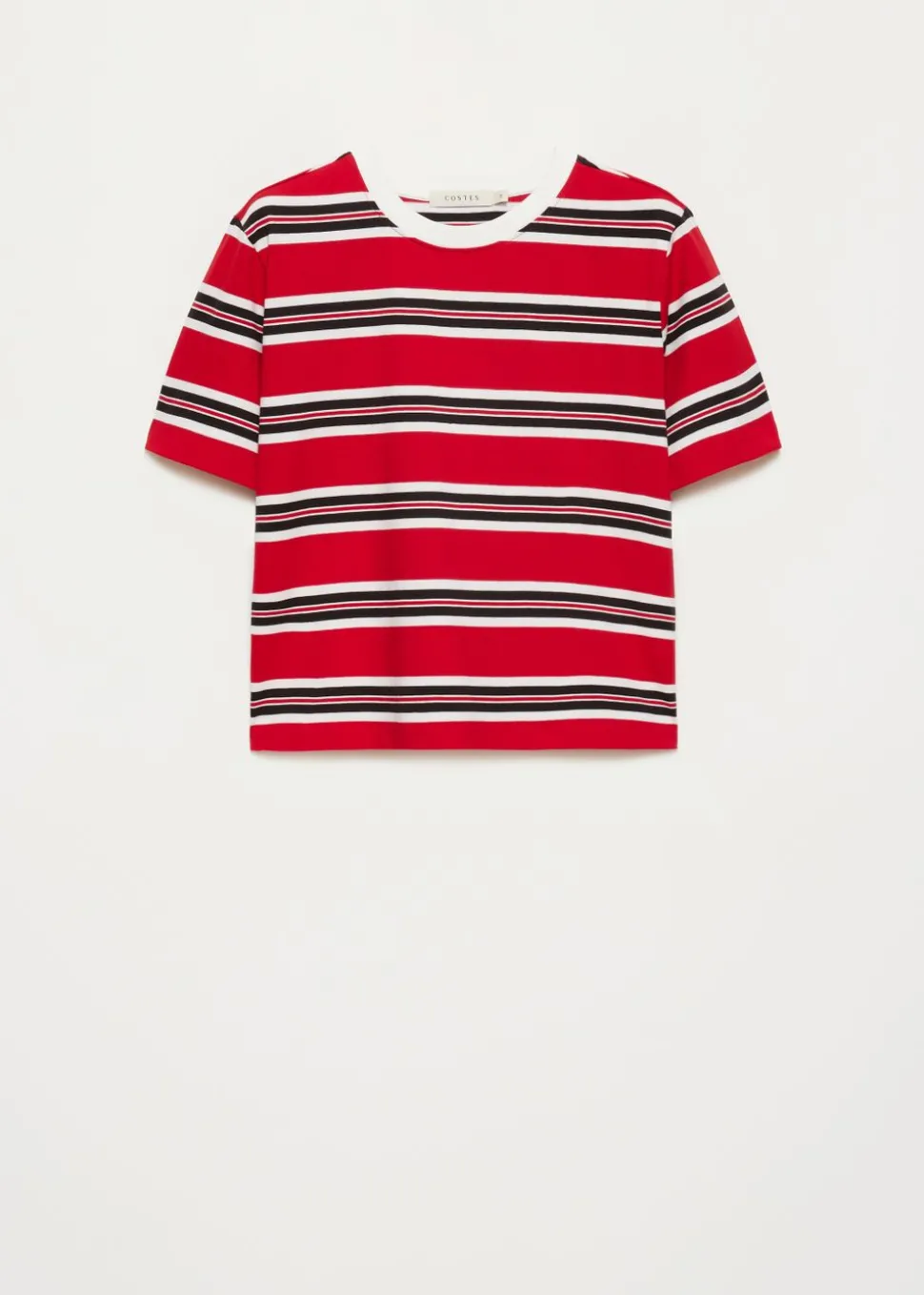 Gestreept cropped t-shirt