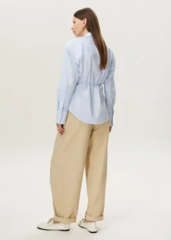 Gestreepte blouse met schoudervulling