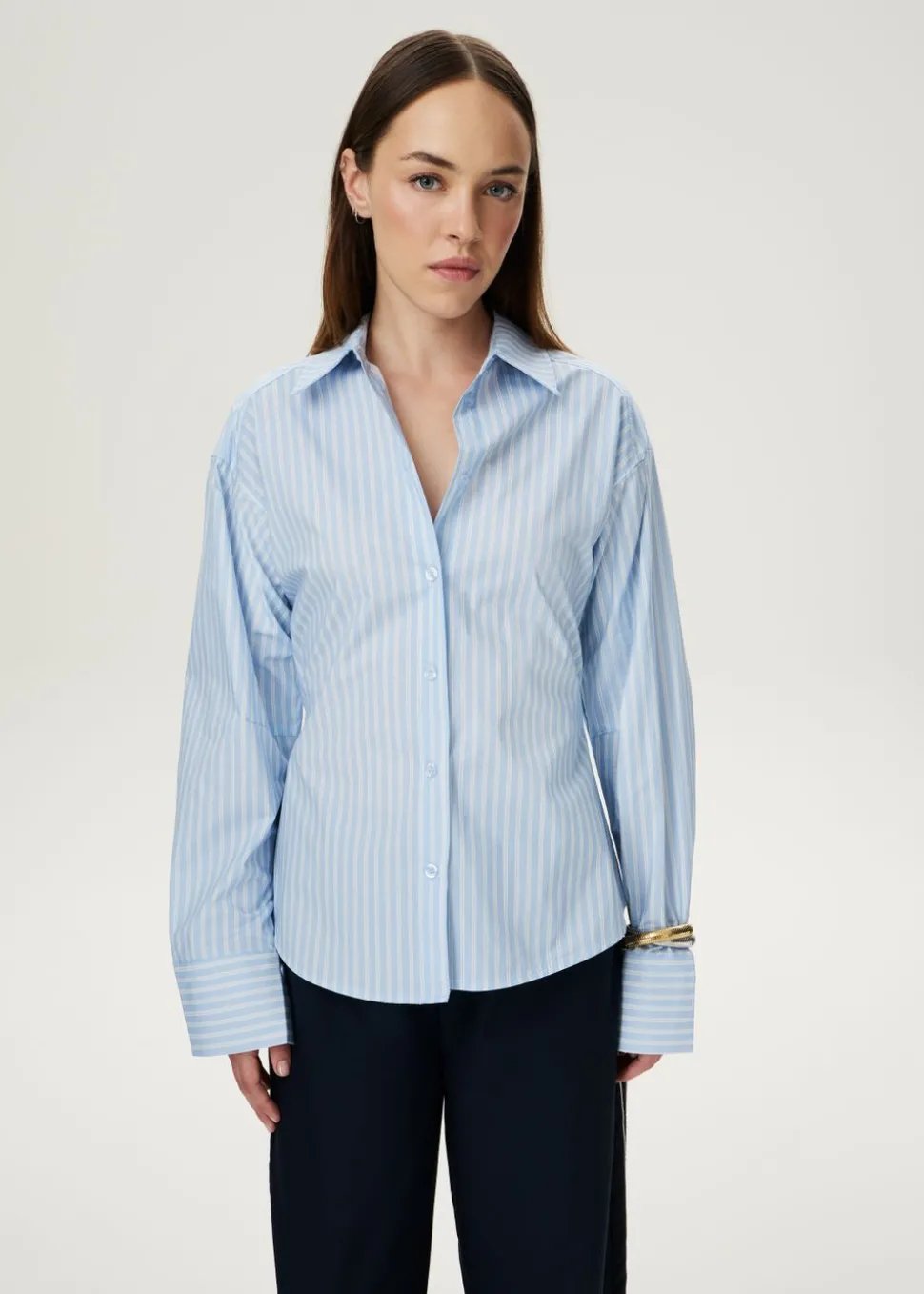 Gestreepte klassieke blouse