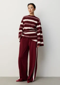 Gestreepte longsleeve t-shirt met sjaal detail
