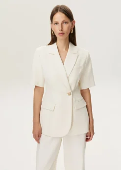 Getailleerde blazer met korte mouwen