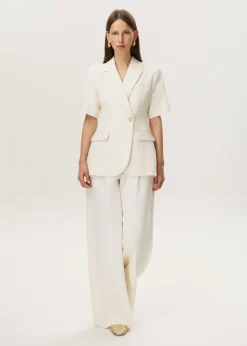 Getailleerde blazer met korte mouwen