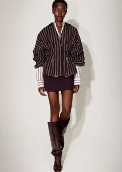 Getailleerd gestreepte blouse