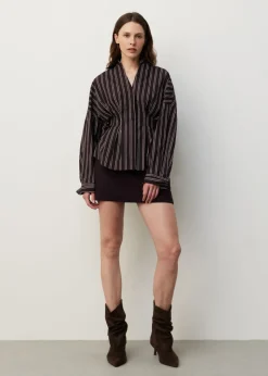 Getailleerd gestreepte blouse