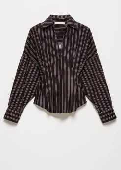 Getailleerd gestreepte blouse