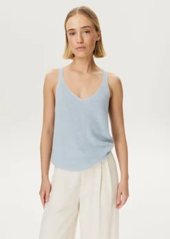 Glitter singlet met v-hals
