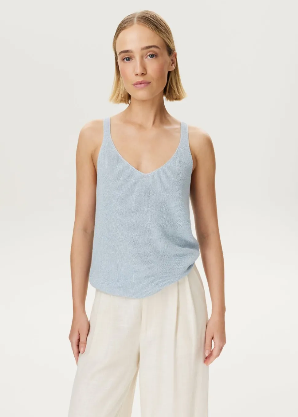 Glitter singlet met v-hals