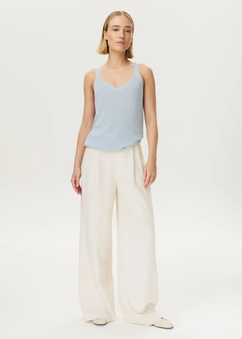Glitter singlet met v-hals