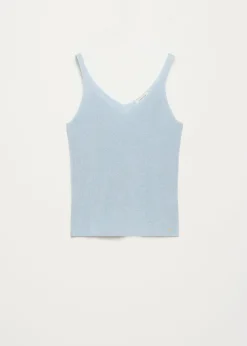 Glitter singlet met v-hals