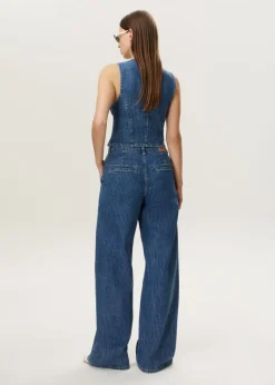 Herringbone denim gilet
