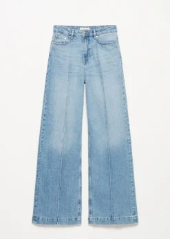 JAZZ - high rise wide leg pintuck jeans