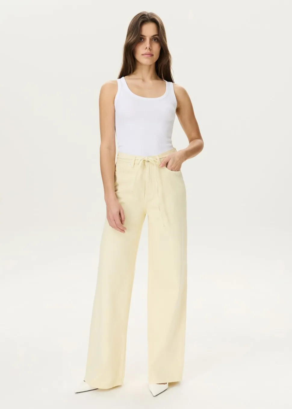 JAZZ - Wide leg jeans met koord