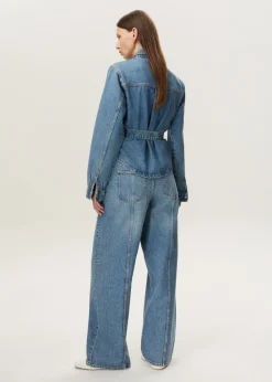 JOY - Mid rise jeans naad detail