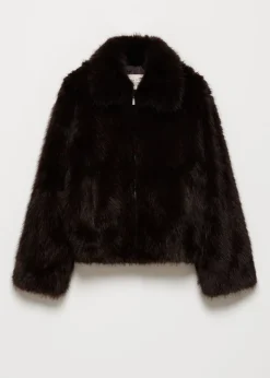 Korte faux fur jas