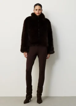 Korte faux fur jas