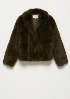 Korte faux fur jas