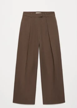 Melange fold pleat pantalon