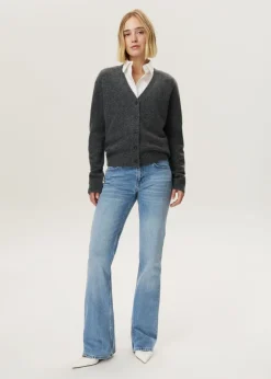 Melange V-hals vest