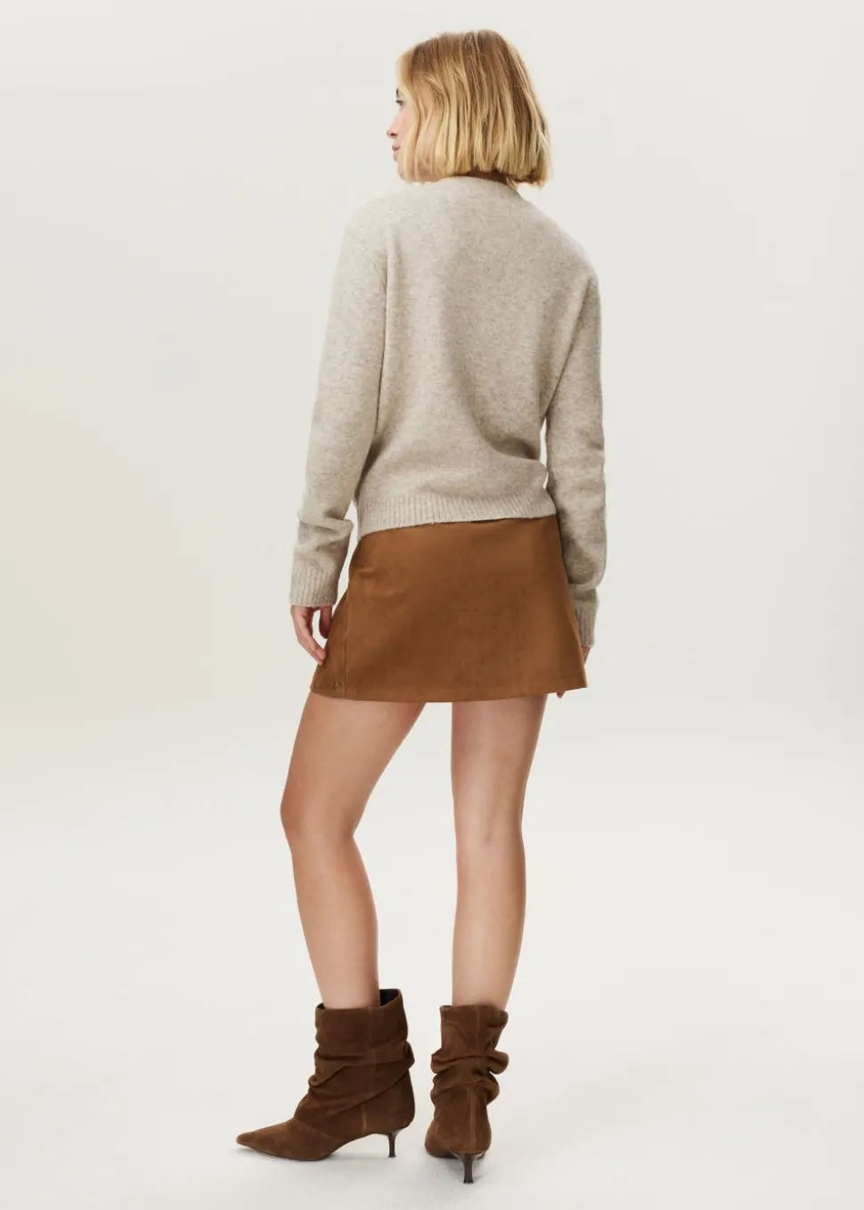 Melange V-hals vest