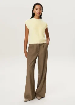 Melange wijde pantalon