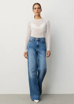 Mesh dot longsleeve t-shirt
