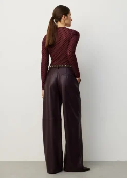 Mesh dot longsleeve t-shirt
